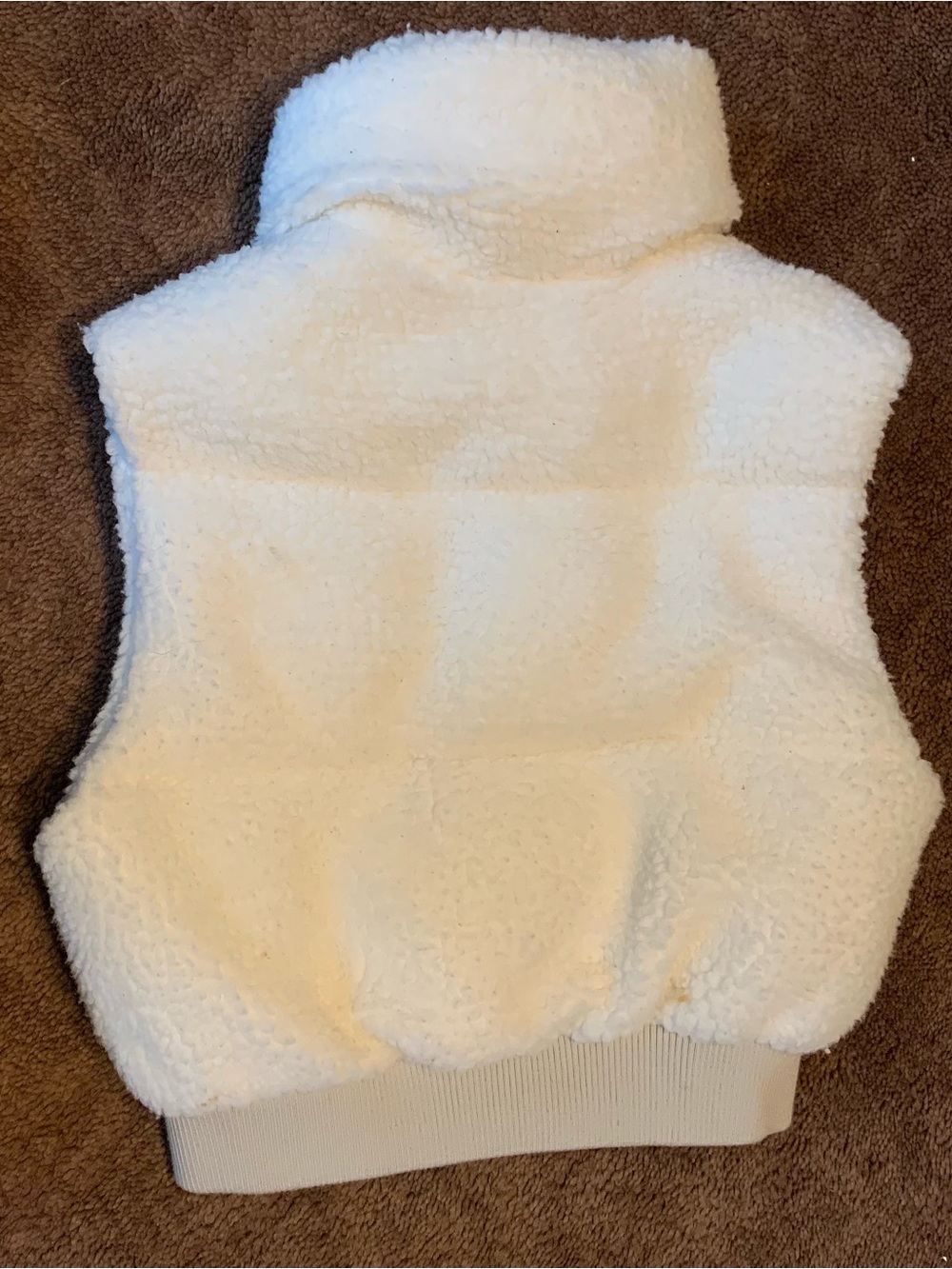 Garage Cream Sherpa Vest - Women's Sleeveless Cozy Layer